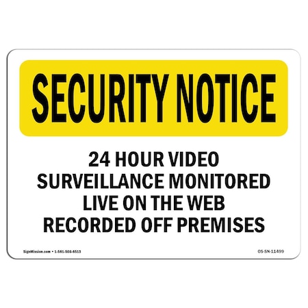 OSHA SECURITY NOTICE, 5 Height, 7 Width, Decal